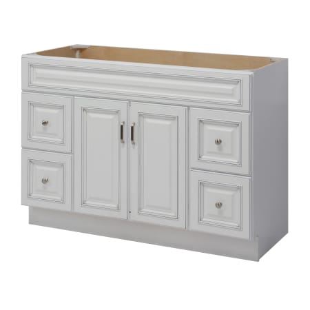 Sunny Wood Riley 48" Single Free Standing Vanity Cabinet Only - Less Vanity Top Fresh White with Dover Glaze